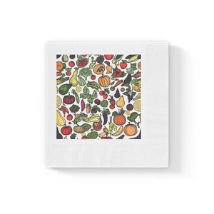 White Coined Napkins – 3-ply Party Paper - Dipaliz