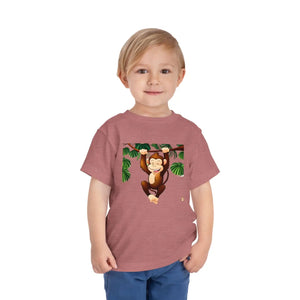 Funny Monkey Toddler T-shirt - Soft Cotton Tee - Dipaliz - Baby & Clothing