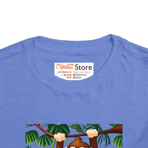 Funny Monkey Toddler T-shirt - Soft Cotton Tee - Dipaliz - Baby & Clothing