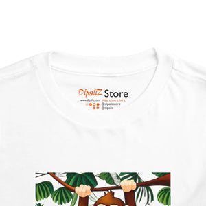 Funny Monkey Toddler T-shirt - Soft Cotton Tee - Dipaliz - Baby & Clothing