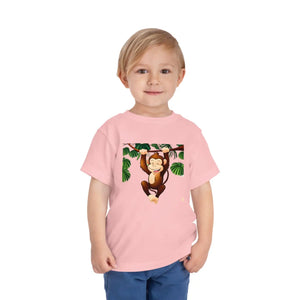 Funny Monkey Toddler T-shirt - Soft Cotton Tee - Dipaliz - Baby & Clothing