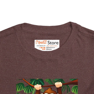 Funny Monkey Toddler T-shirt - Soft Cotton Tee - Dipaliz - Baby & Clothing