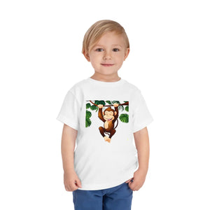 Funny Monkey Toddler T-shirt - Soft Cotton Tee - Dipaliz - Baby & Clothing