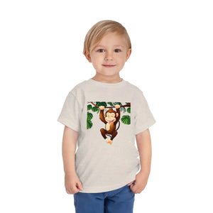 Funny Monkey Toddler T-shirt - Soft Cotton Tee - Dipaliz - Baby & Clothing
