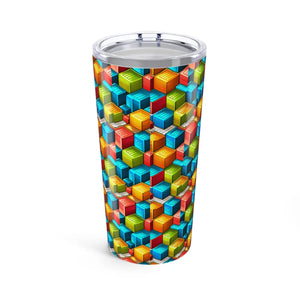 Glossy Skinny Tumbler - Geometric Pattern 20oz - Dipaliz - Tumblers