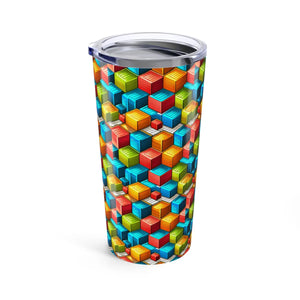 Glossy Skinny Tumbler - Geometric Pattern 20oz - Dipaliz - Tumblers