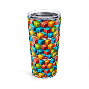 Glossy Skinny Tumbler - Geometric Pattern 20oz - Dipaliz - Tumblers