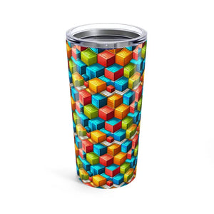 Geometric Pattern Tumbler 20oz with Color Matching Straw - Dipaliz - Tumblers