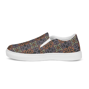 Geometric Women’s Slip Canvas Shoes - Vibrant - Dipaliz - Sneakers