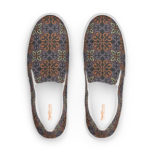 Geometric Women’s Slip Canvas Shoes - Vibrant - Dipaliz - Sneakers