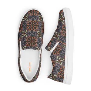 Geometric Women’s Slip Canvas Shoes - Vibrant - Dipaliz - Sneakers