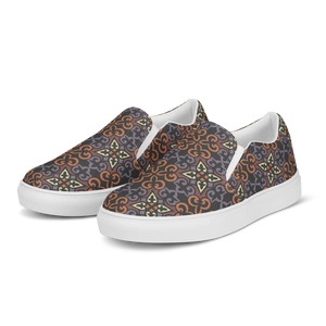 Geometric Women’s Slip Canvas Shoes - Vibrant - Dipaliz - Sneakers