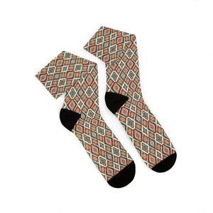 Dipaliz Geometric Tribal Pattern Sublimation Socks Cozy Crew