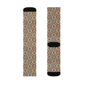 Dipaliz Geometric Tribal Pattern Sublimation Socks Cozy Crew