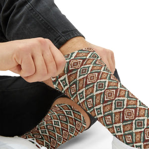 Dipaliz Geometric Tribal Pattern Sublimation Socks Cozy Crew