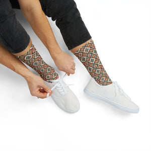 Dipaliz Geometric Tribal Pattern Sublimation Socks Cozy Crew