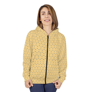 Vivid Geometrical Pattern Unisex Zip Hoodie Winter Fleece - Dipaliz - Hoodies