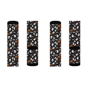 Eco-friendly Sublimation Socks - Ghosts and Pumpkin - Dipaliz