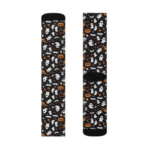 Eco-friendly Sublimation Socks - Ghosts and Pumpkin - Dipaliz