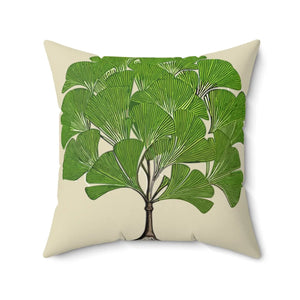 Modern Ginkgo Tree Pillow - Spun Polyester Square - Dipaliz - Throw Pillows