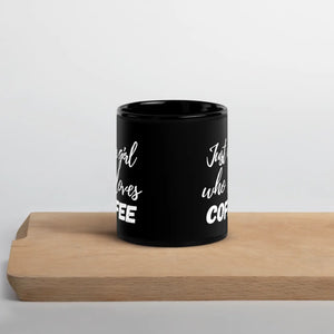Chic Black Glossy Mug - Ceramic Fashion Drinkware - Dipaliz - Mugs