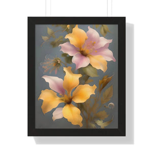 Vibrant Morning Glory Flower Poster - Framed Vertical Art - Dipaliz - Posters Prints & Visual Artwork