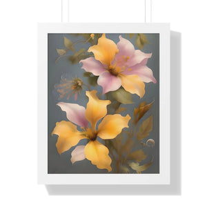 Vibrant Morning Glory Flower Poster - Framed Vertical Art - Dipaliz - Posters Prints & Visual Artwork
