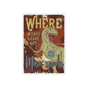 Music Speaks Poster - where Words Leave off Gloss Art - Dipaliz - Posters Prints & Visual Artwork