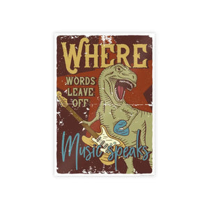 Music Speaks Poster - where Words Leave off Gloss Art - Dipaliz - Posters Prints & Visual Artwork