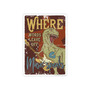 Music Speaks Poster - where Words Leave off Gloss Art - Dipaliz - Posters Prints & Visual Artwork