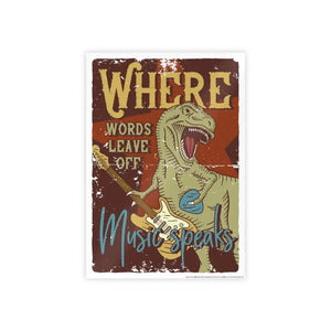 Music Speaks Poster - where Words Leave off Gloss Art - Dipaliz - Posters Prints & Visual Artwork