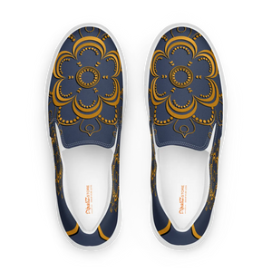 Trendy Navy Blue Mandal Canvas Shoes Casual - Dipaliz - Sneakers