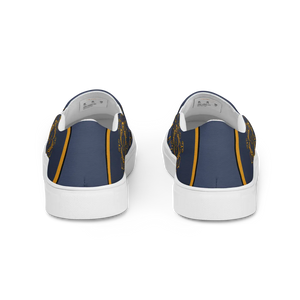 Trendy Navy Blue Mandal Canvas Shoes Casual - Dipaliz - Sneakers
