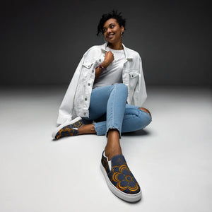 Trendy Navy Blue Mandal Canvas Shoes Casual - Dipaliz - Sneakers
