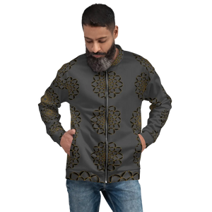 Golden Pattern Unisex Bomber Jacket Fleece Streetwear - Dipaliz - Jackets