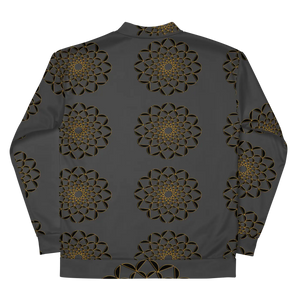 Golden Pattern Unisex Bomber Jacket Fleece Streetwear - Dipaliz - Jackets