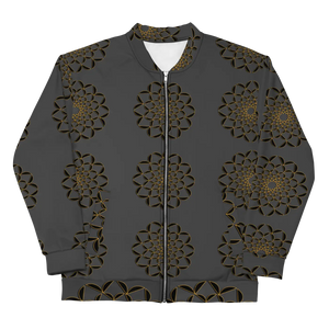 Golden Pattern Unisex Bomber Jacket Fleece Streetwear - Dipaliz - Jackets
