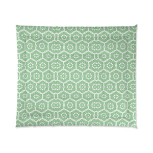 Green Abstract Pattern Comforter – Soft Polyester - Dipaliz - Quilts & Comforters