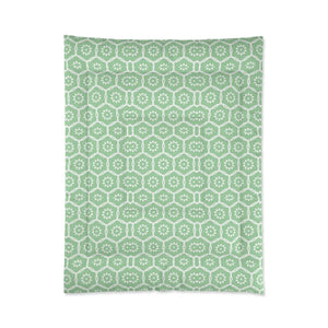 Green Abstract Pattern Comforter – Soft Polyester - Dipaliz - Quilts & Comforters