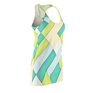 Blue Abstract Pattern Racerback Dress Polyester - Dipaliz - Dresses - Xs
