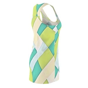 Blue Abstract Pattern Racerback Dress Polyester - Dipaliz - Dresses - Xs