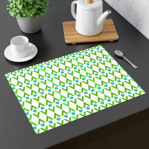 Cyan Geometrical Pattern – Cotton Placemat - Dipaliz - Placemats