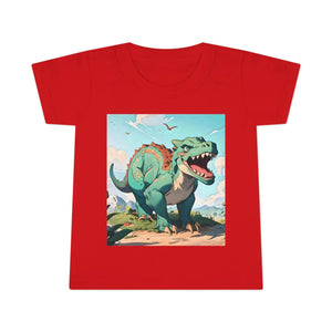 Green Dinosaur Toddler T-shirt - Soft Cotton Tee - Dipaliz - Baby & Clothing