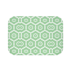 Green Geometric Bath Mat – Soft Microfiber - Dipaliz - Mats & Rugs
