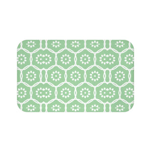 Green Geometric Bath Mat – Soft Microfiber - Dipaliz - Mats & Rugs