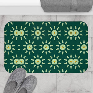 Modern Green Geometric Bath Mat - Non Slip Soft - Dipaliz - Mats & Rugs