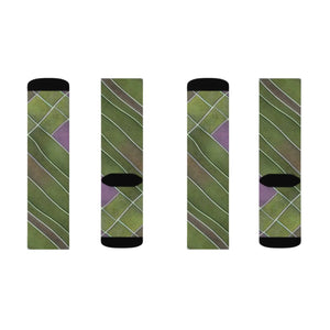 Vibrant Purple Abstract Pattern Socks - Comfy Polyester - Dipaliz