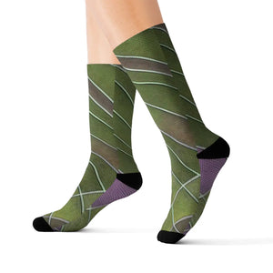 Vibrant Purple Abstract Pattern Socks - Comfy Polyester - Dipaliz
