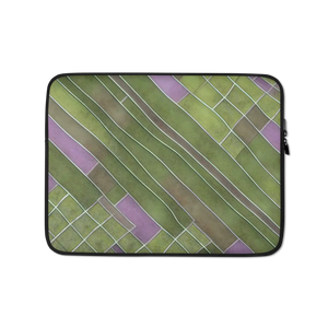 Purple Bands Laptop Sleeve - Padded Zipper Neoprene - Dipaliz - Bags