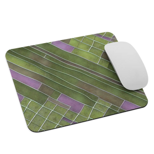 Purple Bands Mouse Pad - Green and Pattern - Dipaliz - Pads